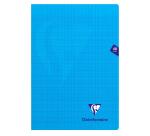 Cahier piqué Mimesys A4 48 pages grands carreaux couverture polypropylène - Bleu