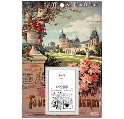Bloc comique éphéméride Affiches anciennes sur support plaque imprimée 18 x 26 cm 2026 - Visuels assortis