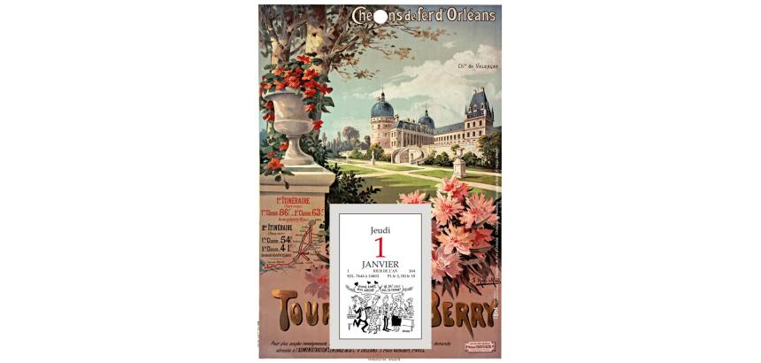 Bloc comique éphéméride Affiches anciennes sur support plaque imprimée 18 x 26 cm 2026 - Visuels assortis