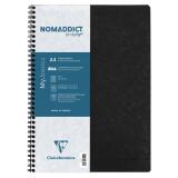Clairefontaine Nomaddict Notebook - A4 - 5x5 Grid - 50 Sheets - 90gsm ? Wirebound - Black