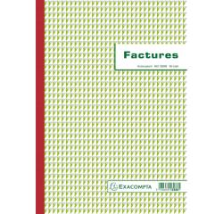 Manifold Factures avec mention TVA 29,7x21cm 50 feuillets tripli autocopiants