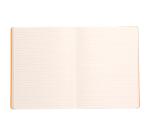Rhodiarama carnet souple 19x25 cm 160 pages ligné papier ivoire 90g fermeture élastique - Orange