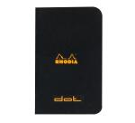 Carnet piqué Rhodia Classic 7,5x12 cm 48p dot non détachables 80g - Noir