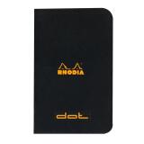 Carnet piqué Rhodia Classic 7,5x12 cm 48p dot non détachables 80g - Noir