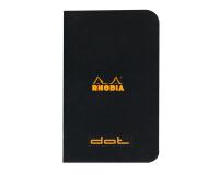 Carnet piqué Rhodia Classic 7,5x12 cm 48p dot non détachables 80g - Noir