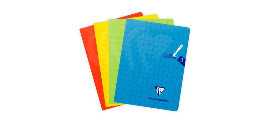 Cahier piqué Mimesys 17x22cm 32 pages grands carreaux 3mm agrandi 12/12 Couleur aléatoire - Assortis