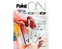 Paint'ON n°6 bloc collé 24F A2 250g assorti 6x4F - Assortiment