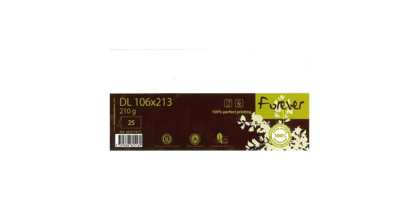 Carte pliée 106x213 FOREVER 210g pqt 25