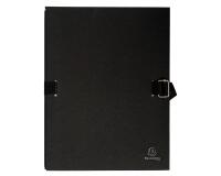 Chemise dos extensible avec rabat papier - 24x32cm - Noir