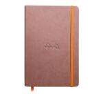 Rhodiarama carnet rembordé rigide A5 192 pages ligné papier ivoire 90g fermeture élastique - Taupe