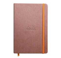 Rhodiarama carnet rembordé rigide A5 192 pages ligné papier ivoire 90 g fermeture élastique