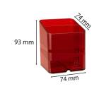 Cubiletes Pen Cube, 2 compartimentos diferentes tamaños y alturas, bloqueador de cables. CHROMALINE (translucido)