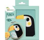 Punch Needle, Toucan - Bleu