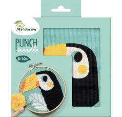 Punch Needle, Toucan - Bleu