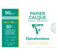 Papier Calque pochette 10F A3 90/95g