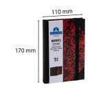 Carnet Marbre 170x110, 192 pages lignées - Rouge