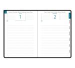 Agenda de bureau EasyDay Journal 21 Ondine 15 x 21 cm Journalier Janvier à Décembre 2026 - Bleu