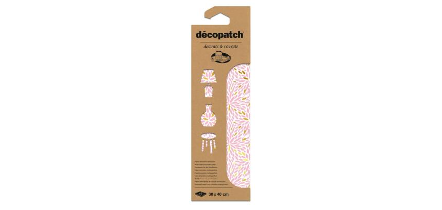 Pochette 3 Feuilles Foil Ref 940 - Rose