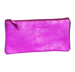 CUIRISÉ - Trousse plate 11x22 cm - Framboise