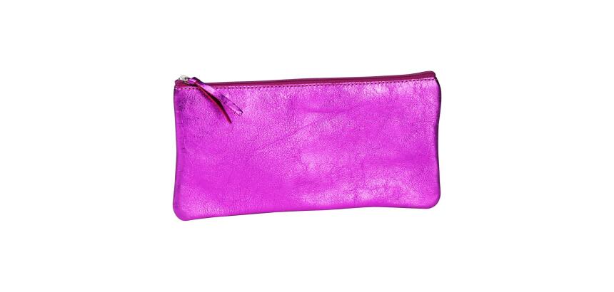 CUIRISÉ - Trousse plate 11x22 cm - Framboise