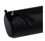 CUIR NOIR Trousse ronde Ø5,5x22 cm. - Noir