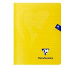 Cahier piqué Mimesys 17x22cm 48 pages ligné + marge couverture polypropylène Couleur aléatoire - Assortis