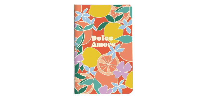 Dolce Amore, Carnet cousu fil 7,5x12cm, 48 pages, uni, ass.