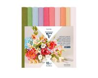 CRÉPON FLEURISTE, Pack de 10 rouleaux au format 25x100cm - Assortiment pastel