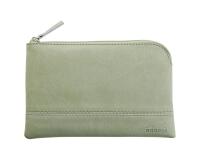 Rhodiarama pochette zippée en simili cuir - taille S (11x17 cm) - Céladon