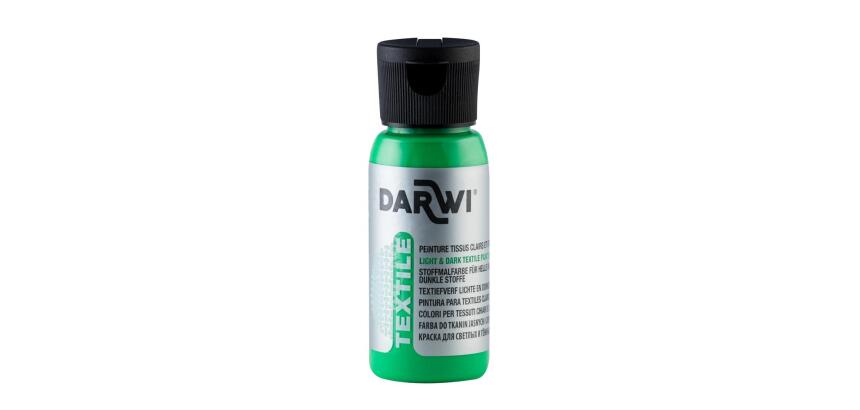 DARWI Flacon de 50 ml de Peinture Textile Opaque - Vert prairie