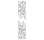 Echarpe 100% soie - 180x43cm Tropical - Blanc