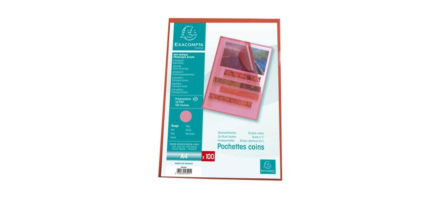 Bolsa de 100 Dossiers con uñero A4 12/100e Polipropileno piel de naranja