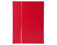 Briefmarkenalbum in Lederoptik, 48 Seiten schwarz, 22,5x30,5 cm