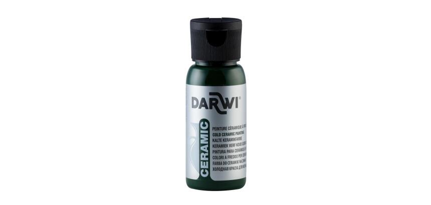DARWI Flacon de 50 ml de Peinture sur Céramique à Froid - Vert bouteille
