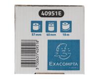 Rotoli carta per carta di credito 57x40mm - 18m - Carta termica conttato alimentare 52gr - Safe Contact senza fenolo - Bianco