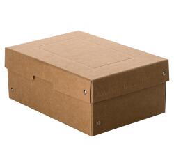 Caja de almacenamiento PureBox Naturaleza de Exacompta A5 18 x 25 x 10 cm de alto- Marrón