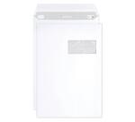 Boite de 250 Pochettes Blanches C4-229x324 mm - Auto-Adhésives -90g/m2- Fenêtre Papier Cristal 50x100 (position 50/20) - Blanc