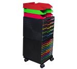 Set à roulettes pour modulos Roller set Office - Noir