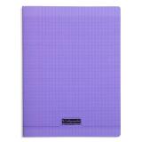 Cahier piqué 8000 POLYPRO 24x32 cm 96 pages grands carreaux 90 g - Violet