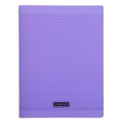 Cahier piqué 8000 POLYPRO 24x32 cm 96 pages grands carreaux 90 g - Violet