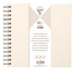 Album à personnaliser de 40 feuilles 200g/m2 au format 20x20cm - Ivoire irisé