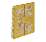 Jardin des Sens, Calendrier anniversaire perpétuel 23x17 cm, 50 pages imprimées, fermeture aimantée pour affichage sur la table.