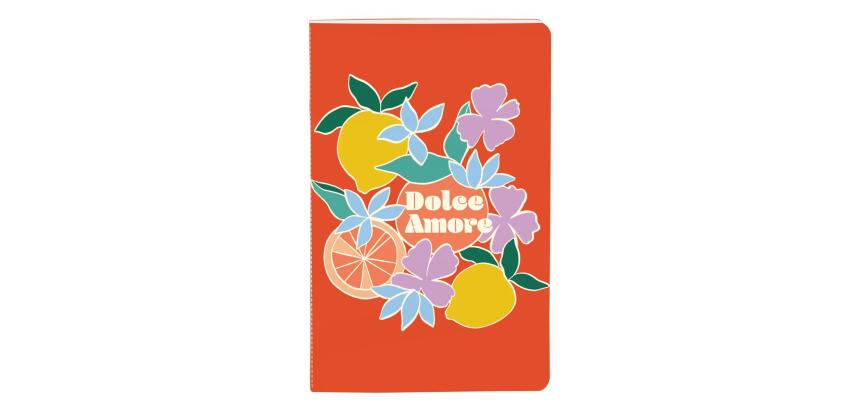 Dolce Amore, Carnet cousu fil 9x14cm, 96 pages, ligné, ass.