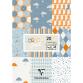 PAPIERS IMPRIMÉS, Bloc de 20 feuilles 200g/m2 au format 14,8x21cm - Pluie - Multicolore