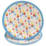 10 Assiettes en carton rondes, 23 cm