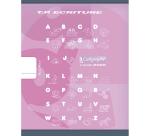 Cahier Travaux Pratiques Écriture piqué 8000 CARTE 17x22 cm 32 pages ligne 18 mm/uni 90 g - Rose