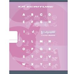 Cahier Travaux Pratiques Écriture piqué 8000 CARTE 17x22 cm 32 pages ligne 18 mm/uni 90 g - Rose