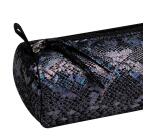 CÉLESTE CUIR Trousse ronde Ø5,5x22 cm Lazer Noir