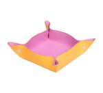 Rhodiarama vide-poche réversible simili cuir italien 12x12x4,5 cm - Lilas