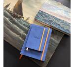 Rhodiarama carnet souple A6 144 pages dot papier ivoire 90g fermeture élastique - Saphir